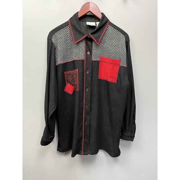 Monterey By Koret Jacket Womens 14 Shirt Multicolor Plaid accents Shacket - Picture 1 of 8